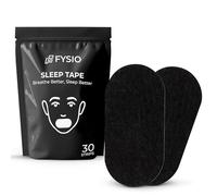 Fysio Sleep Tape - 30 Strips - Dermatologically Tested Mouth Tape for Sleeping, Women and Men - Supports Nasal Breathing and Reduces Snoring - 95% Cotton, Rayon-Free Mouthtape