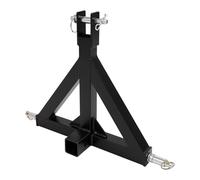 Fyssnn 3 Point Heavy Duty Trailer Hitch Receiver | 2" Triangular Draw Hook Adapter for Tractors | Trailer Towing Accessories for Agriculture, Farming, Industrial, Warehouse & Construction Use