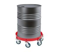 Fyssnn 8-Wheel Heavy Duty Drum Dolly Trolley for 55 Gallon Oil Drums, 907kg Load Capacity with Swivel Caster Wheels, Non-Tipping Design, Removal Cart for Heavy Barrels (Red)