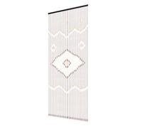 Fyssnn Beaded Door Curtain, 31 Strands Boho Bamboo Door Stirp Room Divider for Doorway Window, Door Stirp Wooden Bead Room Division Decor for Hallway, Bedroom (Chocolate Brown, 90x208cm)