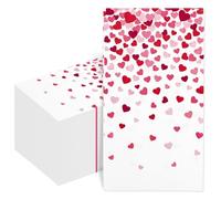 FYSUIMU 100Pcs Valentine's Day Guest Napkins Red Pink Heart Paper Napkin Disposable Dinner Hand Towel Napkin for Home Kitchen Bathroom Powder Room Wedding Birthday