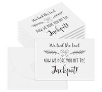 FYSUIMU 100Pcs Wedding Lottery Tickets Holders We Tie The Knot Now We Hope You Hit The Jackpot Envelope Holder with Heart Shaped Clasp for Wedding Bridal Shower Party Favors