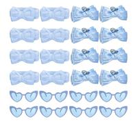 FYSUIMU 24 Pcs Blue Bow Scrunchies Bachelorette Hair Claws Clips Heart Sunglasses Bowknot Accessories Set for Last Toast On The Coast Bridesmaid Proposal Party Favors Gifts