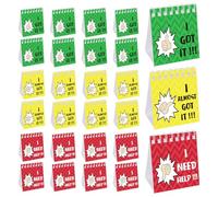 FYSUIMU 24Pcs I Need Help Mini Flip Chart Signs 3 Colors Self Assessment Cards Behavior Management Tool for Student Teacher School Classroom Learning Activity Supplies