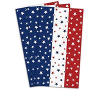 FYSUIMU 40 Pcs Patriotic Guest Napkins Disposable Napkin Red White Blue Star Stripe Dinner Paper Napkins for 4th of July Independence Day Party Bathroom Tableware Supplies