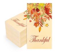 FYSUIMU 50 Pcs Fall Thanksgiving Guest Napkins Autumn Leaves Disposable Napkins Thankful Leaf Dinner Hand Paper Napkin for Bathroom Harvest Holiday Party Table Supplies