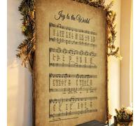 FYSUIMU 6 x 7 Ft Christmas Backdrop Decoration, Vintage Joy to The World | Holy Night Music, Photography Background Banner, for Home Party Wall Photo Props Supplies