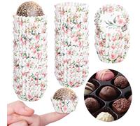 FYSUIMU 600Pcs Pink Flower Cupcake Liners Spring Floral Mini Baking Cups Muffin Cupcake Wrappers for Wedding Bridal Baby Shower Birthday Party Supplies