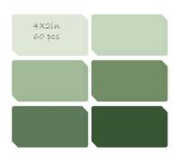 FYSUIMU 60Pcs 4 x 2 Inch Dry Erase Magnetic Labels Sage Green Reusable Name Tag Magnets Magnetic Label Stickers for School Home Office Locker Shelf Whiteboard Refrigerator