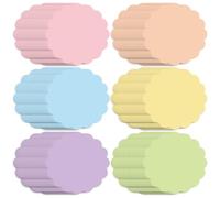 FYSUIMU 60Pcs Pastel Scalloped Paper Placemats 13.5 Inch Colorful Disposable Place Mats Round Table Mats for Birthday Wedding Party Dinner Table Setting