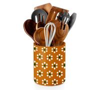 FYSUIMU Cielito Lindo Utensil Holder Ceramic Kitchen Crock Mexico Flower Kitchen Decor for Spoon Forks Countertop Supplies