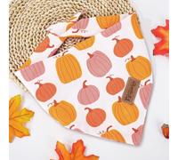 FYSUIMU Fall Dog Bandana Pumpkin Triangle Pet Scarf Adjustable Puppy Neckerchief Dog Bib for Autumn Harvest Thanksgiving Halloween Medium Large Cat Costume Accessories