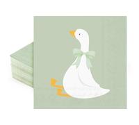FYSUIMU Silly Goose Luncheon Paper Napkins Disposable, Sage Green, 50Pcs