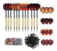 FYting 12 Pcs Darts,14 g Darts,Soft Tip Darts,24 Pcs Dart Flights,Darts with Plastic Tips Pack of 100, Dart Accessories, Soft Darts with Plastic Tips for Electronic Dart Boards (14 g)