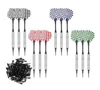 FYting 12 Pcs Darts,14g Darts,Soft Tip Darts,Dart Flights,Darts with Plastic Tips Pack of 100, Dart Accessories, Soft Darts with Plastic Tips for Electronic Dart Boards (14 g)