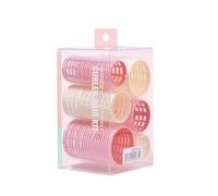 FYting Hair Rollers,Rollers for Hair Volume,6PCS Salon Velcro Rollers for Hairs with 3 Sizes, Self Grip Curls Rollers Set,DIY Curling Tool Curls and Styling of LongHair, ShortHair Bangs(Pink Beige)
