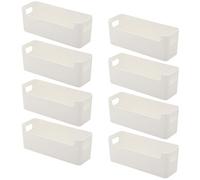 FYting Storage Baskets,8 Pcs Baskets for Shelves,Kitchen Storage Organisation,U-port Small Storage Basket for Store Cosmetics,Socks, Underwear, Data Cables, Phone Cases(White,25.5x8.5x8cm)