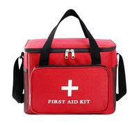 FYting Travel Pharmacy Bag, 14 L, XXL First Aid Bag, Empty, with Handle/Crossbody Shoulder Strap, Waterproof, for Home, School, Car, Travel, Camping, Hiking (Red), red, 30 x 23 x 20 cm, Fashion