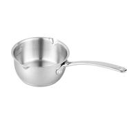 FytStycale 0.75 L Stainless Steel Milk Warmer Pot, Small Cooking Pot, for Use on The, 14 Cm Diameter, Internal Measuring Markings, Versatile
