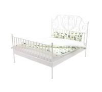 FytStycale 1:12 Double Bed DIY Ornament Bedroom Micro Scene Photo Props Doll House Accessory Bedroom Accessories for Kids Girls Children, white