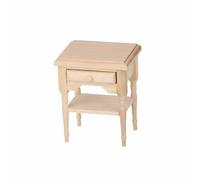 FytStycale 1:12 Scale Nightstand Handmade Miniature House Nightstand Handcrafted Mini Bedside Table for Collectors