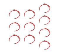 FytStycale 10 Pieces of Nylon Slider Bracelets for Making Cord Designs, Red Argent