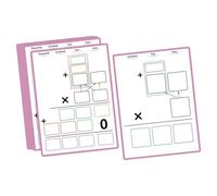 FytStycale 10x Multiplication Steps Chart Double Sided Mathematical Vertical Calculation