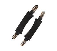 FytStycale 2 Pieces Elastic Shoe Straps Heel Band Detachable Replacement Tab Synthetic Leather for Men Women Slippers, black
