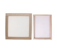 FytStycale 2 Pieces Paper Making Frame Screen Wooden DIY Papermaking Tool Rectangle Craft Recycling Tray Handmade Suitable for Children Home Art, Multi, 20x20CM