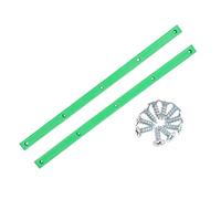 FytStycale 2 Pieces Skateboard Protection Strip Rails Long Board Nose Tail Edge Replacement Shockproof Absorbing Protector Suitable, Green