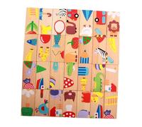 FytStycale 28Pcs Animal Dominoes Family Game Developmental Cartoon Educational Skill
