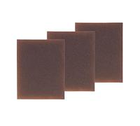 FytStycale 3 Pieces Sanding Sponge Blocks Sanding Pad Foam Multipurpose for Different Surfaces Suitable for Crafting Restoration, Reddish Brown, Extra Fine 400-600 Grit