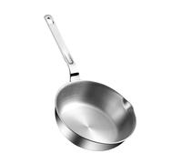 FytStycale 316 Stainless Steel Egg Frying Pan with Handle Cooking Eggs Sandwich Nonstick Pan Flat Bottom Skillet Mini Fry Pan with Spout Portable Camping Pot, Saucepan Cookware for Home, 12cm