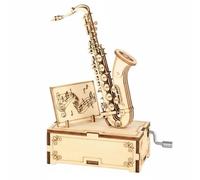 FytStycale 3D Wooden Puzzle Mechanic Music Box Musical Instrument Model Kit 3D Wooden Construction Kits for Adult and Teens Birthday Christmas Unique Gift