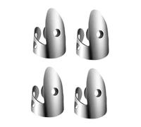 FytStycale 4 Pieces Guitar Finger Picks Stainless Steel Metal Adjustable Ventilated Accessories Ergonomic Design for Comfort Suitable for Professional Playing in, 4x Index Finger