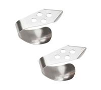 FytStycale 4 Pieces Guitar Finger Picks Stainless Steel Metal Adjustable Ventilated Accessories Ergonomic Design for Comfort Suitable for Professional Playing in, 2x Thumb
