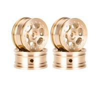 FytStycale 4 Pieces RC Wheels Rims Brass Wheel Rims High Performance RC Crawler Car Accessories Easy Installation Enhanced Stability Suitable for Off Ro, 6 Hole