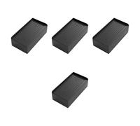 FytStycale 4Pcs Bed Risers Furniture Pads Non Slip Stable Heavy Duty Rectangle Bed Raising Blocks Floor Protectors for Sofa Chair Desk, Black