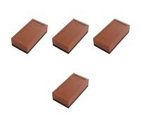 FytStycale 4Pcs Bed Risers Furniture Pads Non Slip Stable Heavy Duty Rectangle Bed Raising Blocks Floor Protectors for Sofa Chair Desk, Brown