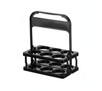 FytStycale 6 Bottle Carrier 6-Bottle Carrier Lightweight Folding Beer Basket for Sing-Along, Bar, Party, Black, Black, Small Approx. 300ml