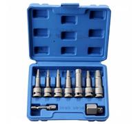 FytStycale 9 Pieces Stripped Screw Extractor Set Heavy Duty Easy out Extractor Set Impact Resistant Repair Tool for DIY Users, 9pc Electric Broken Wire Extractor Blue Box