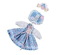 FytStycale Accessory Set Cute Creature Motif BJD Doll Clothes Set Two Looks Miniature Toy Accessory , Dark Blue , Bunny Ear Dark Blue Long Sleeve Dress