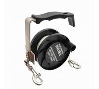 FytStycale Adjustable Dive Reel Metal Frame Underwater Gear Round Spool for Divers, Black, 150FT Approx. 45M