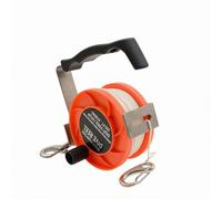 FytStycale Adjustable Dive Reel Metal Frame Underwater Gear Round Spool for Divers, Orange Red, 290FT Approx. 88M