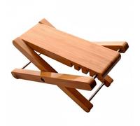 FytStycale Adjustable Footstool Guitar Footrest Stable Bamboo Folding Instrument Stool Multiple Heights Music Accessory Suitable for Practice Rehearsal Studio Performance