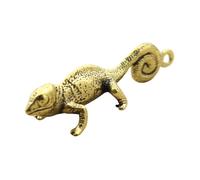 FytStycale Bag Hanging Ornament Brass Key Chain Pendant Chameleon Handbag Pendant Brass Hanging Decor Boys Mini Women Gift Animal Statue