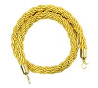 FytStycale Barrier Rope Crowd Control Rope Barrier Stanchions Queue Retractable Belt Nylon Chrome Hook Suitable for Entrance Management Business Venues, Yellow, 1.5m