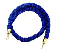 FytStycale Barrier Rope Crowd Control Rope Barrier Stanchions Queue Retractable Belt Nylon Chrome Hook Suitable for Entrance Management Business Venues, Blue, 2m