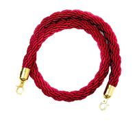 FytStycale Barrier Rope Crowd Control Rope Barrier Stanchions Queue Retractable Belt Nylon Chrome Hook Suitable for Entrance Management Business Venues, Red, 3m