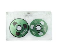 FytStycale Blank Tape Audio Cassette Tape Double Sided Recordable Talking Studio Portable PP Material for Speech Meetings Voice Memos Conferences, Green